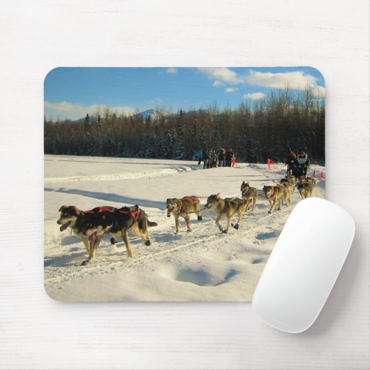 Iditarod Trail Schlittenhunde Mousepad (Mit Mouse)