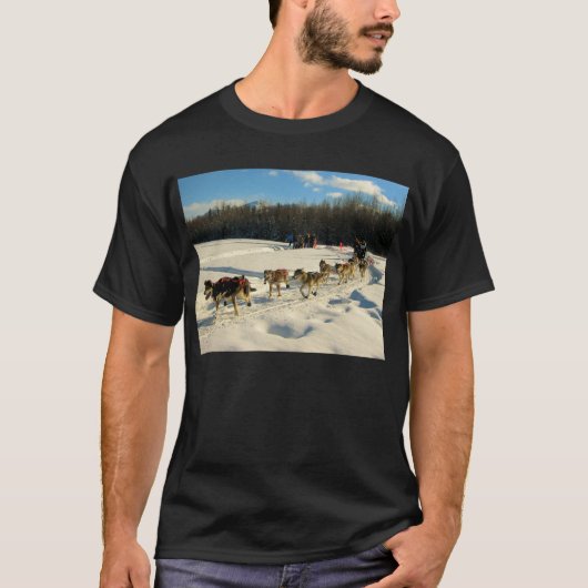 Iditarod Trail Schlittenhunde Race Unisex T-Shirt (Vorderseite)