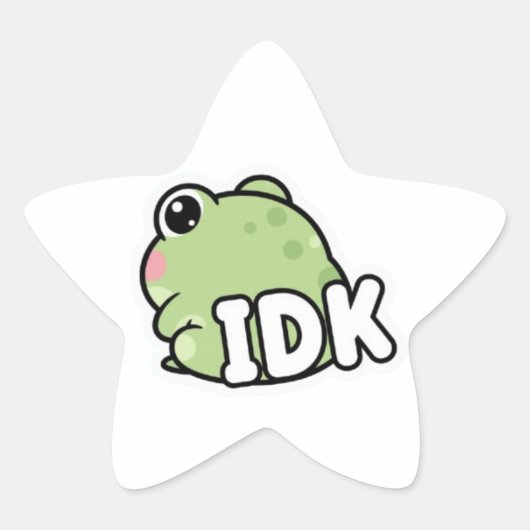 IDK Frosch Aufkleber Süß Ignorierender Frosch Mini (Vorderseite)