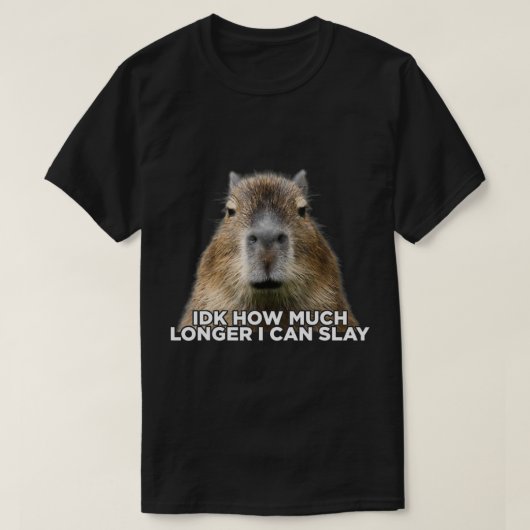 Idk, wie lange ich Capybara Sarcastic noch töten k T-Shirt (Design vorne)