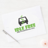 Idle-Free-Autoaufkleber Ovaler Aufkleber (Umschlag)