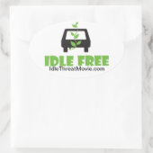Idle-Free-Autoaufkleber Ovaler Aufkleber (Tasche)