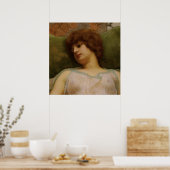 Idle Moments von John William Godward Poster (Küche)