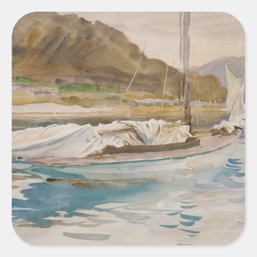 Idle Sails Quadratischer Aufkleber (Vorderseite)