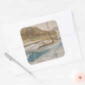 Idle Sails Quadratischer Aufkleber (Umschlag)