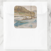 Idle Sails Quadratischer Aufkleber (Tasche)