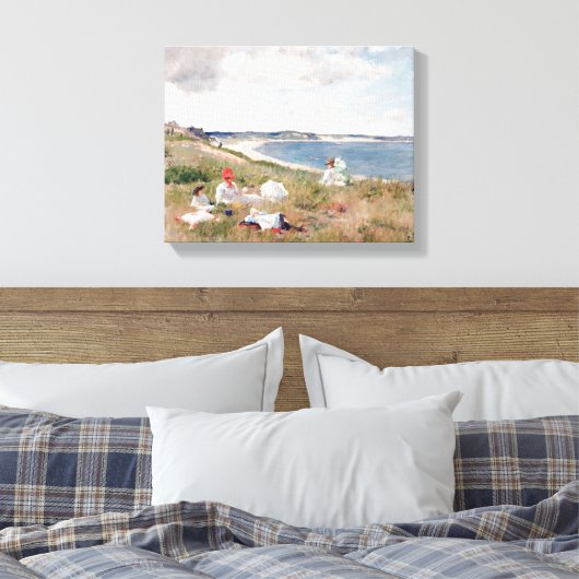 Idle Stunden von William Merritt Chase Leinwanddruck (Insitu (Schlafzimmer))