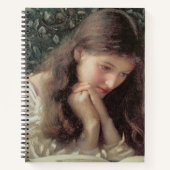 Idle Tears von Edward Robert Hughes Notebook Notizblock (Vorderseite)