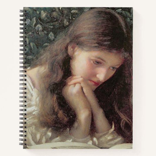 Idle Tears von Edward Robert Hughes Notebook Notizblock (Vorderseite)
