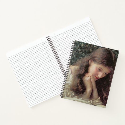 Idle Tears von Edward Robert Hughes Notebook Notizblock (Innenseite)