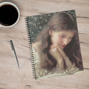 Idle Tears von Edward Robert Hughes Notebook Notizblock