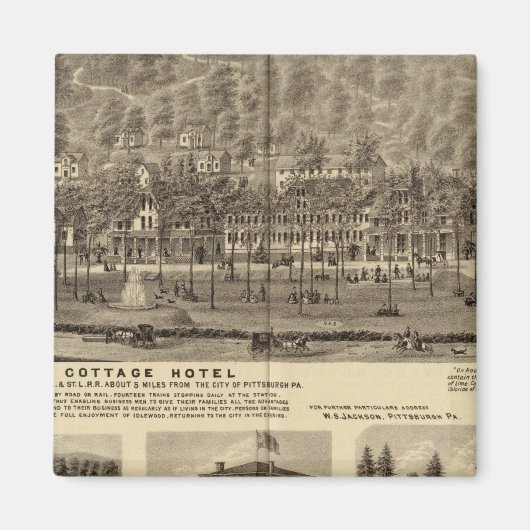 Idlewood Hütte Hotel nähe Pittsburgh Magnet (Vorne)