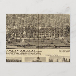 Idlewood Hütte Hotel nähe Pittsburgh Postkarte