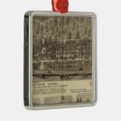 Idlewood Hütten-Hotel nahe Pittsburgh Silbernes Ornament (Rechts)