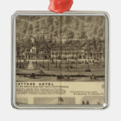 Idlewood Hütten-Hotel nahe Pittsburgh Silbernes Ornament (Vorne)