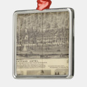 Idlewood Hütten-Hotel nahe Pittsburgh Silbernes Ornament (Links)