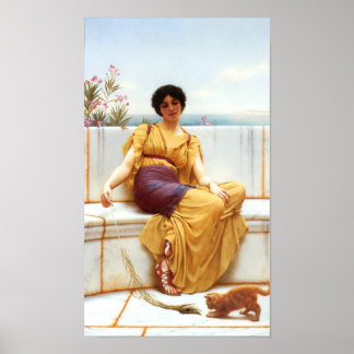 Idlness von John William Godward Poster