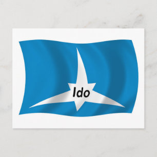 Ido-Flaggen-Postkarte Postkarte