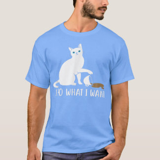 Ido, was ich will Funny Cat und Kaffee T-Shirt