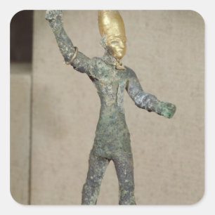 Idol des Gott Baal, von Ugarit, Syrien Quadratischer Aufkleber