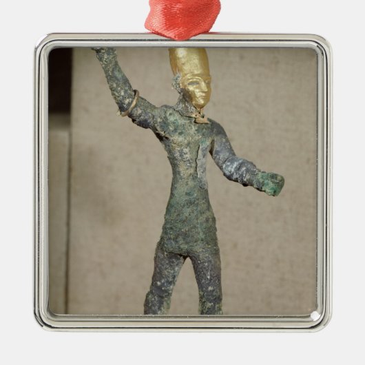 Idol des Gott Baal, von Ugarit, Syrien Silbernes Ornament (Vorne)