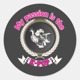 Idol Singing Passion KPop Music Fan Art Design Runder Aufkleber