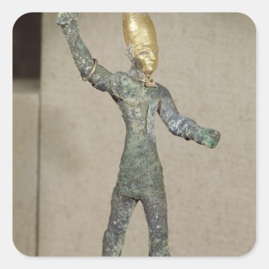 Idol vom Gott Baal, aus Ugarit, Syrien Quadratischer Aufkleber (Vorderseite)