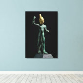 Idol vom Sturmgott Baal aus Syrien, Bronzezeit Leinwanddruck (Insitu (Holzboden))