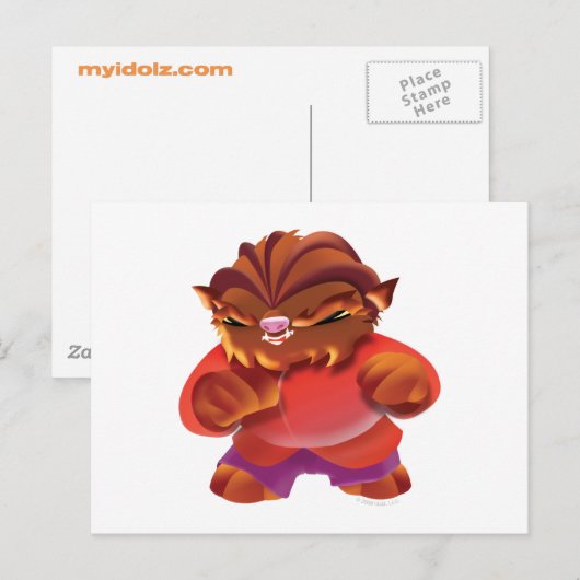 Idolz Monsters Truf Postkarte (Vorne/Hinten)