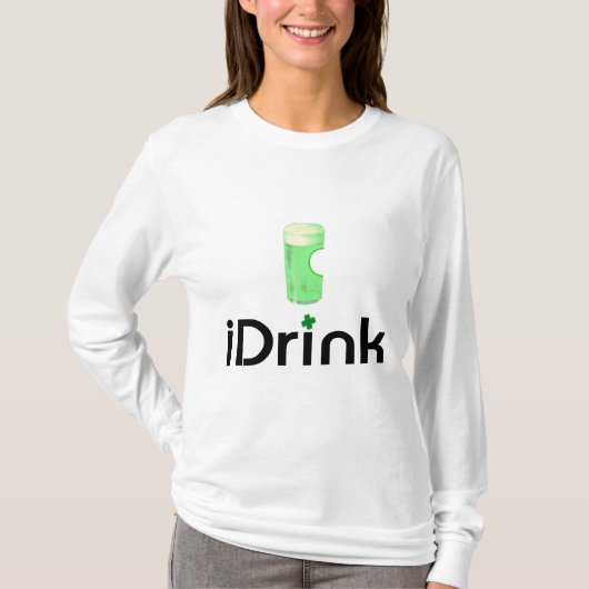 iDrink (Kleeblatt) T-Shirt (Vorderseite)