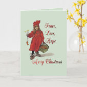 Iduna Peace Love Hope Merry Christmas Karte (Gelbe Blume)