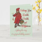 Iduna Wishing You Health Wealth And Happiness Karte (Gelbe Blume)