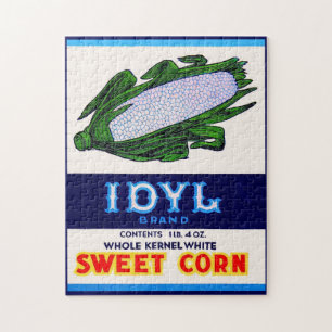 Idyl Sweet Corn-Etikett der 1930er Jahre Puzzle