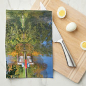 Idylle des Herbstbeckens Geschirrtuch (Viertel Falte)