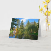 Idylle des Herbstbeckens Karte (Gelbe Blume)