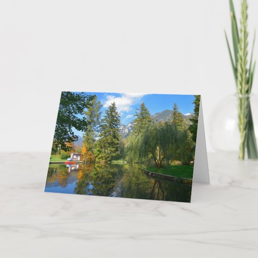 Idylle des Herbstbeckens Karte (Vorderseite)