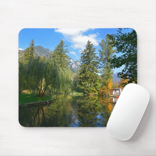 Idylle des Herbstbeckens Mousepad (Mit Mouse)