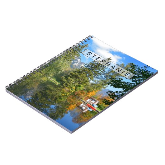 Idylle des Herbstbeckens Notizblock (Linke Seite)