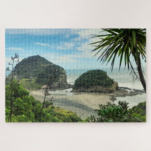 Idyllic Bethells Beach Coastal Foto Puzzle (Horizontal)