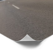 Idyllic empty road thrugh a winter landscape, 2 poster (Ecke)