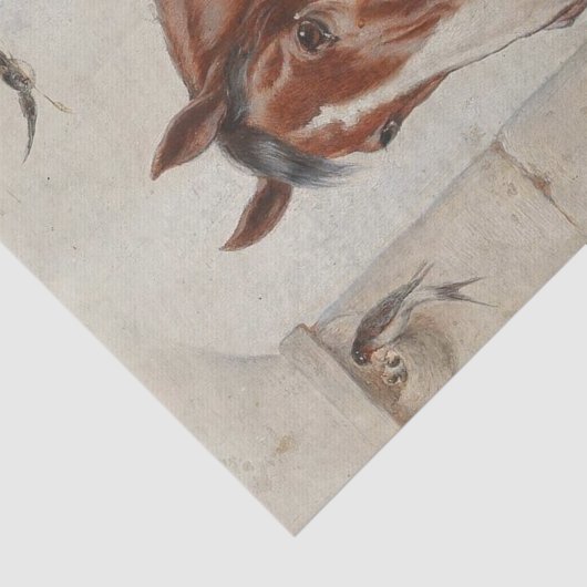 Idyllic Stable Scene von Carl Reichert Seidenpapier (Ausschnitt)