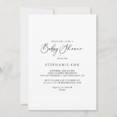 Idyllic Stylish Calligraphy Baby Shower Einladung (Vorderseite)