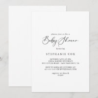 Idyllic Stylish Calligraphy Baby Shower