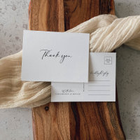 Idyllic Stylish Calligraphy Danke Postcard
