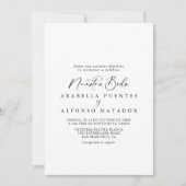 Idyllic Stylish Calligraphy Nuestra Boda Wedding  Einladung (Vorderseite)