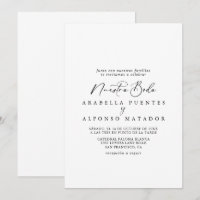 Idyllic Stylish Calligraphy Nuestra Boda Wedding