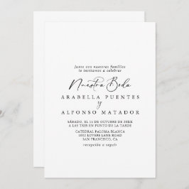 Idyllic Stylish Calligraphy Nuestra Boda Wedding  Einladung