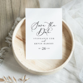 Idyllic Stylish Calligraphy Save the Date Postkarte