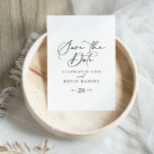 Idyllic Stylish Calligraphy Save the Date Postkarte