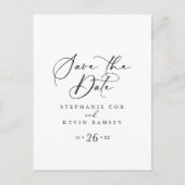 Idyllic Stylish Calligraphy Save the Date Postkarte (Vorderseite)